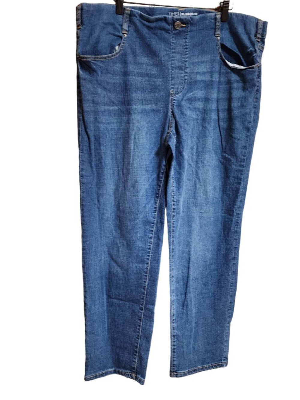 Time and Tru Mid Rise Straight Pull On denim jeans Womens size 16 - 18